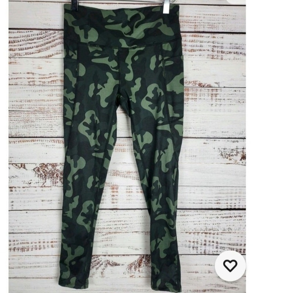 Colosseum Camo Print‎ Pull On Ankle Leggings S Womens Side Pockets Skinny Leg